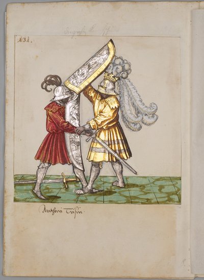 Ilustración del libro del torneo del emperador Maximiliano I, 1512-1515 de German Master