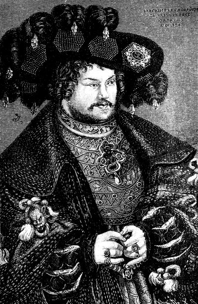 Retrato de Joachim I Nestor 1484-1535, Elector de Brandeburgo Copia después de Lucas Cranach el Viejo, siglo XV de German Master