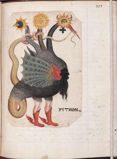 Pitón de: Compendio Alquímico y Rosacruz, ca 1760 de German Master