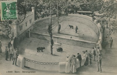 Zoológico de Berna, Jardín de los Osos. Postal enviada el 19 de junio de 1913. de German Photographer