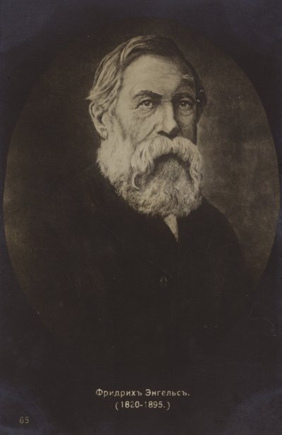 Friedrich Engels (1820-1895), teórico político, científico social y escritor alemán (foto b/n) de German Photographer