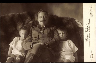 Kaiser Guillermo II, dos hijos mayores, Liersch 3686 de German Photographer