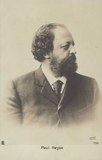 Paul Heyse (1830-1914), escritor y traductor alemán (foto b/n) de German Photographer