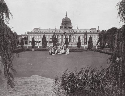 Potsdam, Palacio de la Ciudad y Fuente de Neptuno (foto b/n) de German Photographer