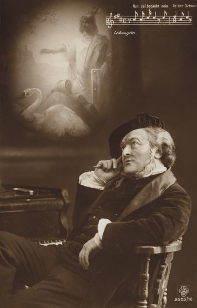 Retrato simulado de Richard Wagner (fotografía en blanco y negro) de German Photographer