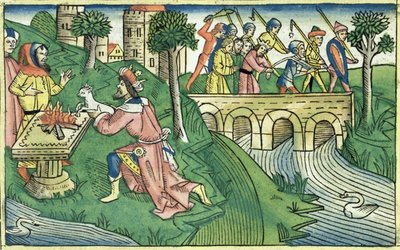 2 Reyes 16:9-16 El pueblo de Damasco es llevado cautivo, de la Biblia de Núremberg (Biblia Sacra Germanaica) de German School