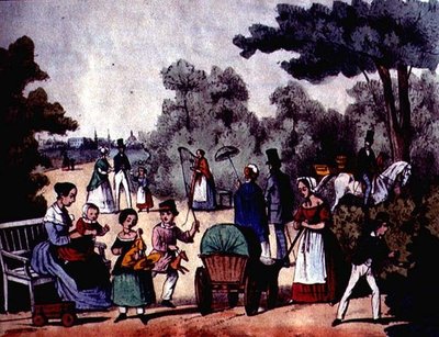 Un parque alemán en verano, c.1860 de German School
