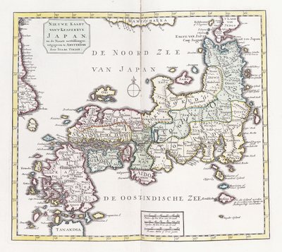 Un mapa de Japón, 1769 de German School