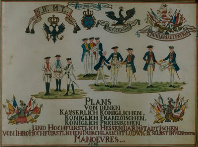 Una colección de planes de maniobra de Luis IX de Hesse-Darmstadt de German School