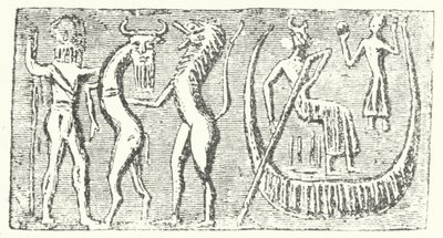 Una representación del Gran Diluvio del Épico de Gilgamesh de German School