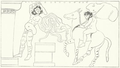 Una escena de Las Ranas, una obra del dramaturgo griego Aristófanes de German School