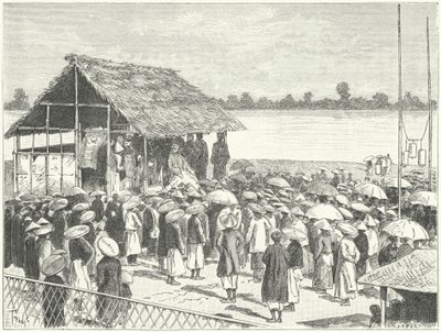 Un teatro en Annam (grabado) de German School