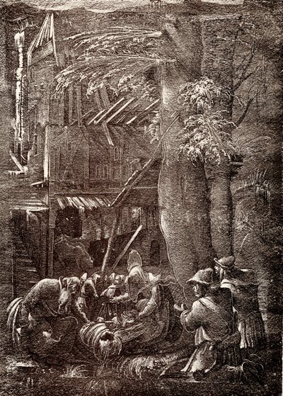 Adoración de los pastores de German School