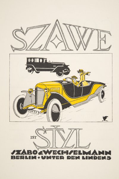 Anuncio para Szawe (Szabo & Wechselmann), de Styl, pub.1922 de German School