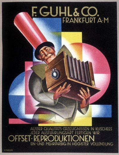Publicidad para el fabricante alemán de cámaras Offset. En “Gebrauchs Graphik”, periódico alemán de German School