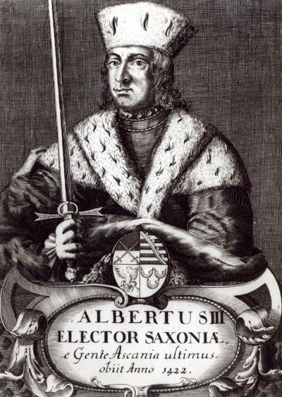 Alberto III, último Elector de Sajonia de la dinastía Ascania de German School