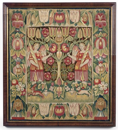 Funda de cojín de tapiz alegórico, norte de Alemania, probablemente Hamburgo, c.1600-50 de German School