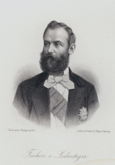 Alois Ledersteger, escritor austriaco (grabado) de German School