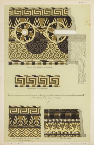 Decoración arquitectónica griega antigua de German School
