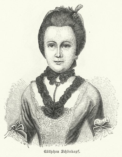 Anna Katharina Schoenkopf (1746-1810), inspiración para los poemas de amor Annettenlieder del autor alemán Johann Wolfgang Goethe de German School