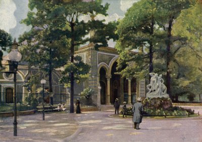 Casa del antílope, Jardín Zoológico de Berlín, Alemania (litografia en color) de German School