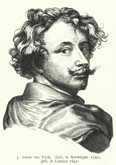 Anthony van Dyck, artista barroco flamenco (grabado) de German School