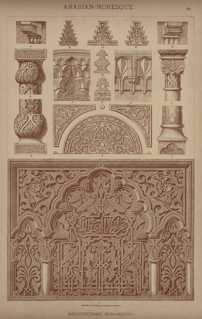 Árabe-Morisco, Ornamentos Arquitectónicos de German School