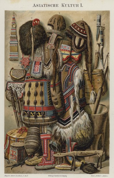 Artefactos culturales asiáticos de German School
