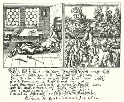 Asesinato de Albrecht von Wallenstein de German School
