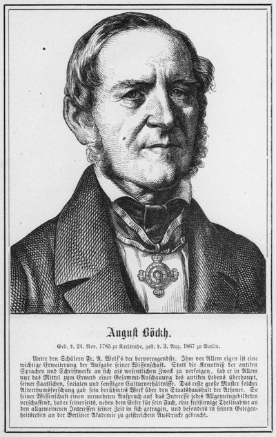 August Bockh (grabado) de German School