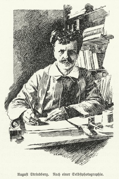 August Strindberg, dramaturgo, novelista, poeta y artista sueco de German School