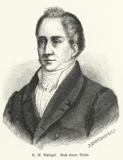 August Wilhelm Schlegel, poeta y traductor alemán de German School