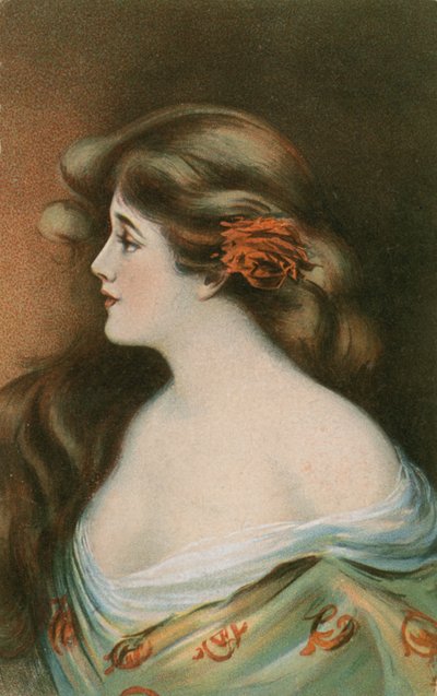 Belleza con largo cabello castaño de German School