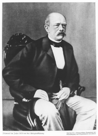 Bismarck en 1870 antes de la Declaración de Guerra de German School