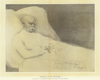 Bismarck en su lecho de muerte de German School
