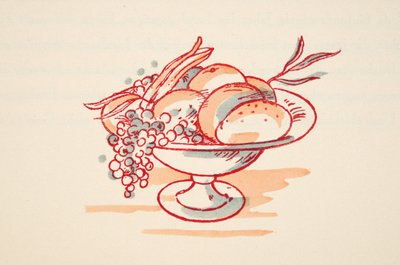 Tazón de frutas, de Styl, pub.1922 de German School