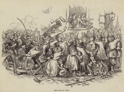 Disturbios por el pan en Stettin, Alemania 24 de abril de 1847 de German School