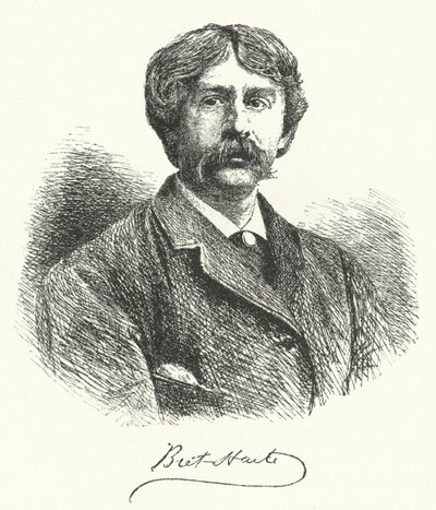 Bret Harte, escritor de cuentos cortos y poeta estadounidense (grabado) de German School