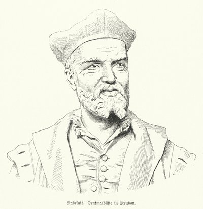 Busto del autor francés François Rabelais en Meudon, Francia de German School