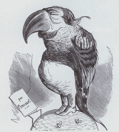 Caricatura de Napoleón III de Francia como un loro de German School