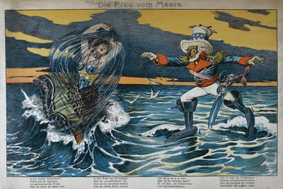 Caricatura sobre la guerra hispanoamericana, 1898 de German School