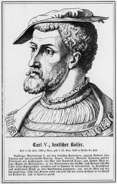Carlos V, Emperador Alemán (grabado) de German School