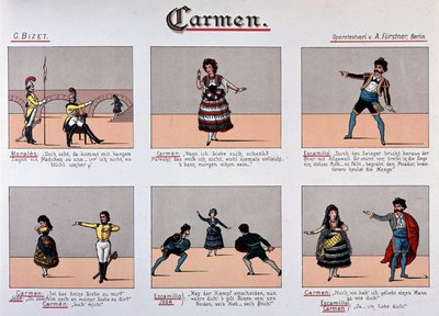 Carmen - serie de imágenes del siglo XIX de German School