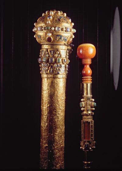 Estuche y fragmento montado del Bastón de San Pedro, c.980 de German School