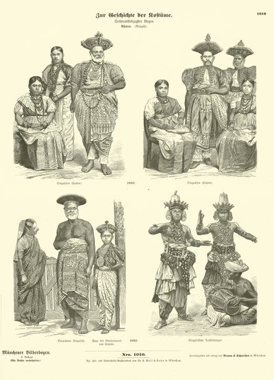 Trajes ceilandeses, 1880 de German School