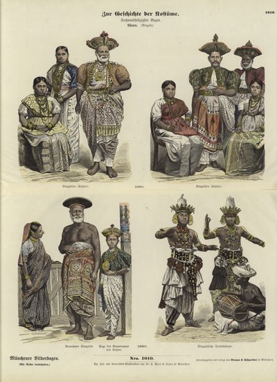 Trajes ceilandeses, 1880 de German School