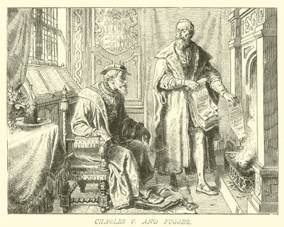 Carlos V y Fugger de German School