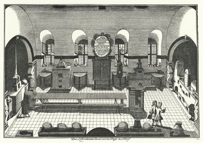 Laboratorio de química en la Universidad de Altdorf de German School