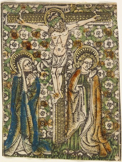Cristo en la cruz con María y San Juan, c.1460 de German School