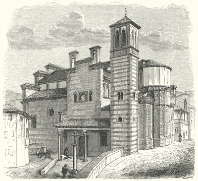 Iglesia de Santiago del Arrabal, Toledo, España (grabado) de German School